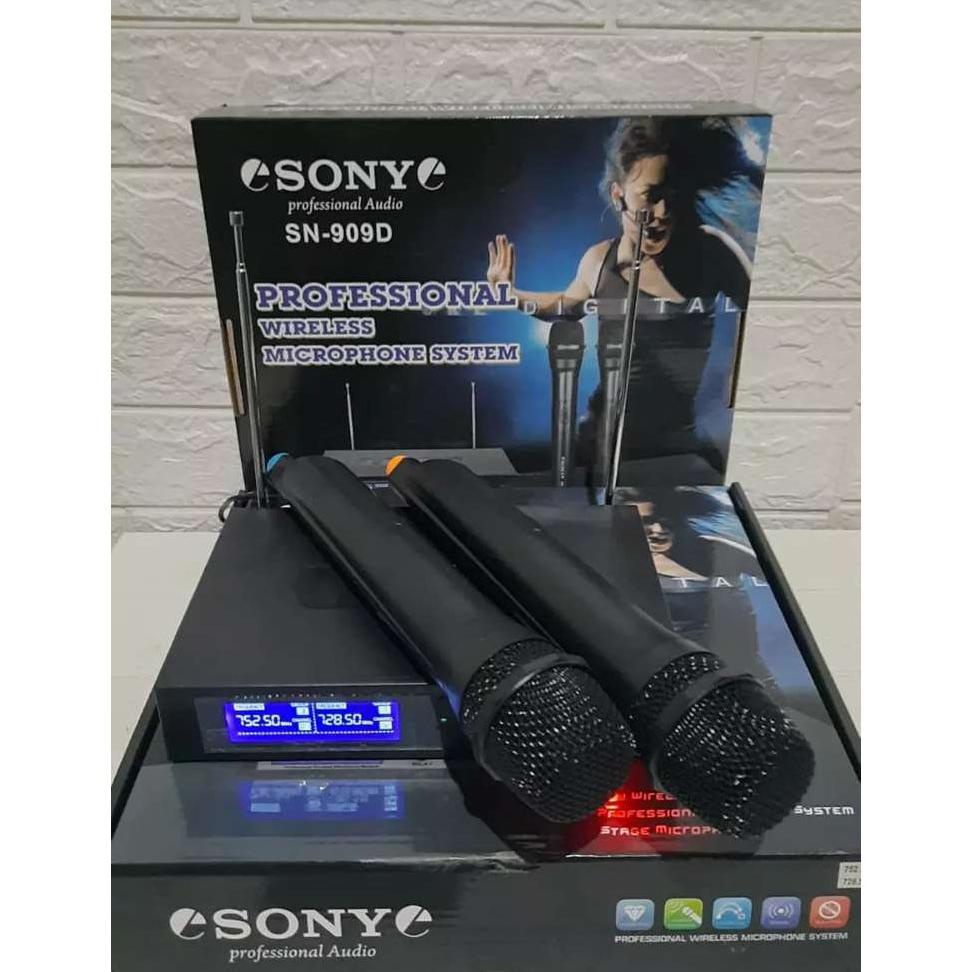 Mic Microfon karaoke Wireless Tanpa Kabel SONY sn 909D suara bagus isi 2pcs promo