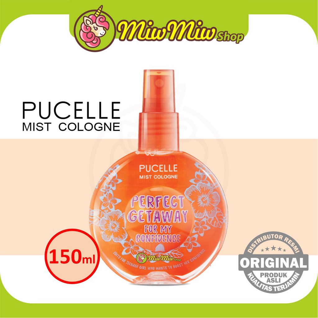 PUCELLE Mist Cologne - Body Spray for Girls (Parfum Remaja Putri/ Wanita) 150 ml