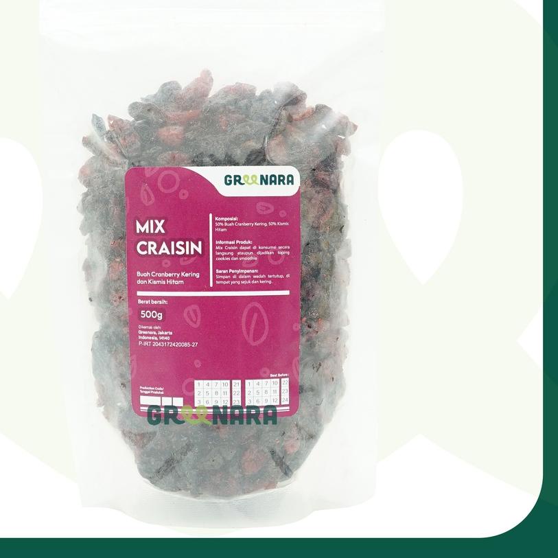 

✭ Greenara Craisin 500gr / Mix Dried Cranberry dan Raisin ➹