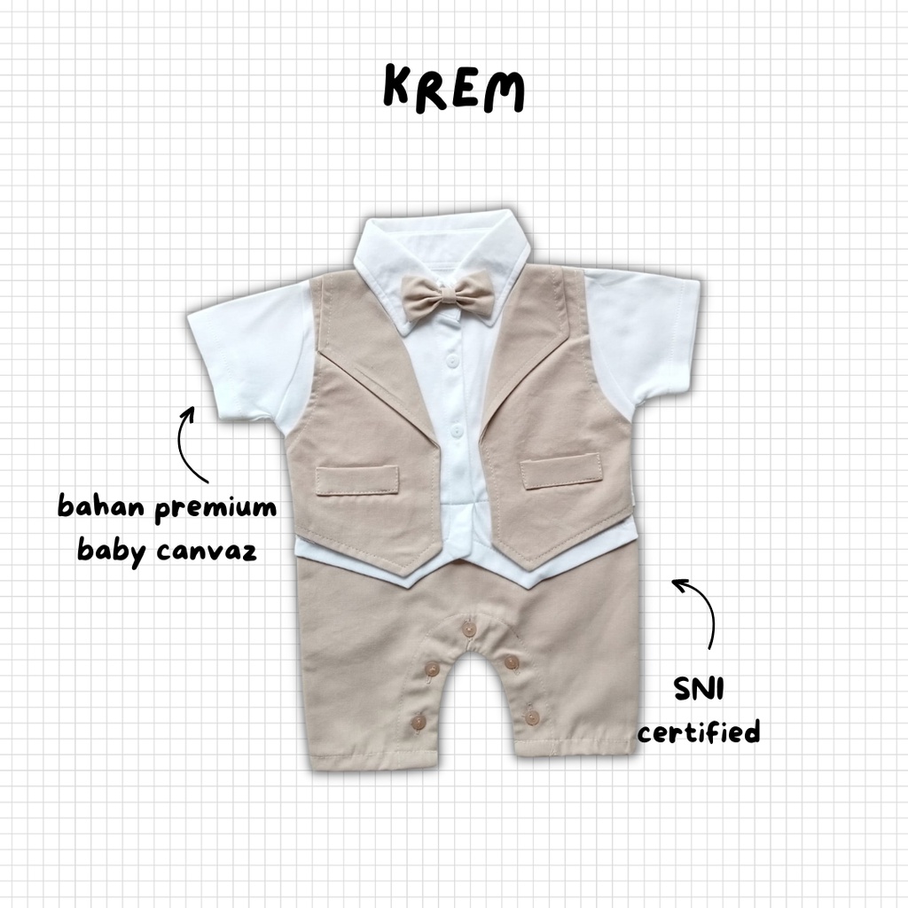 tuxedo bayi anak laki laki jumper tuxedo baju kodangan anak bayi laki laki 6 12 18 bulan jas anak laki laki balita AARON tuxedo jumper set