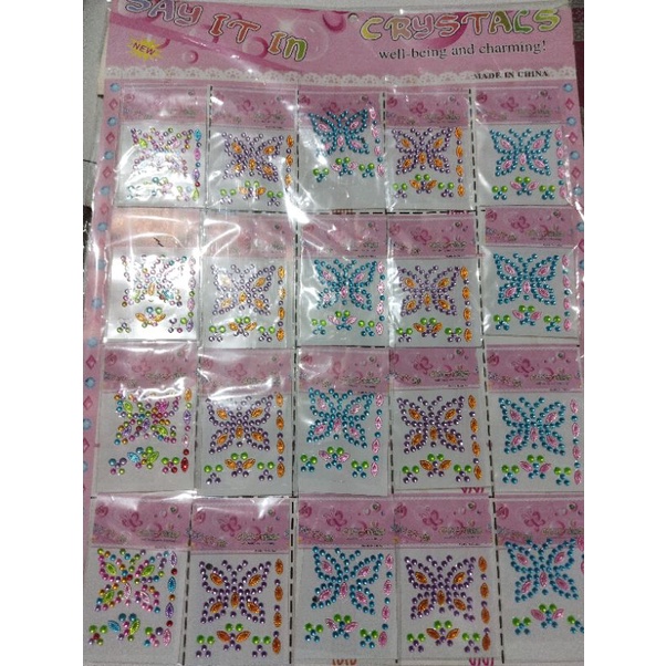 

Stiker permata HP/stiker motif isi 20PCS
