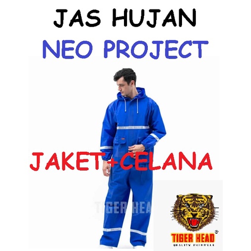 Jas Hujan Jaket Celana Neo Project Tiger Head 68286