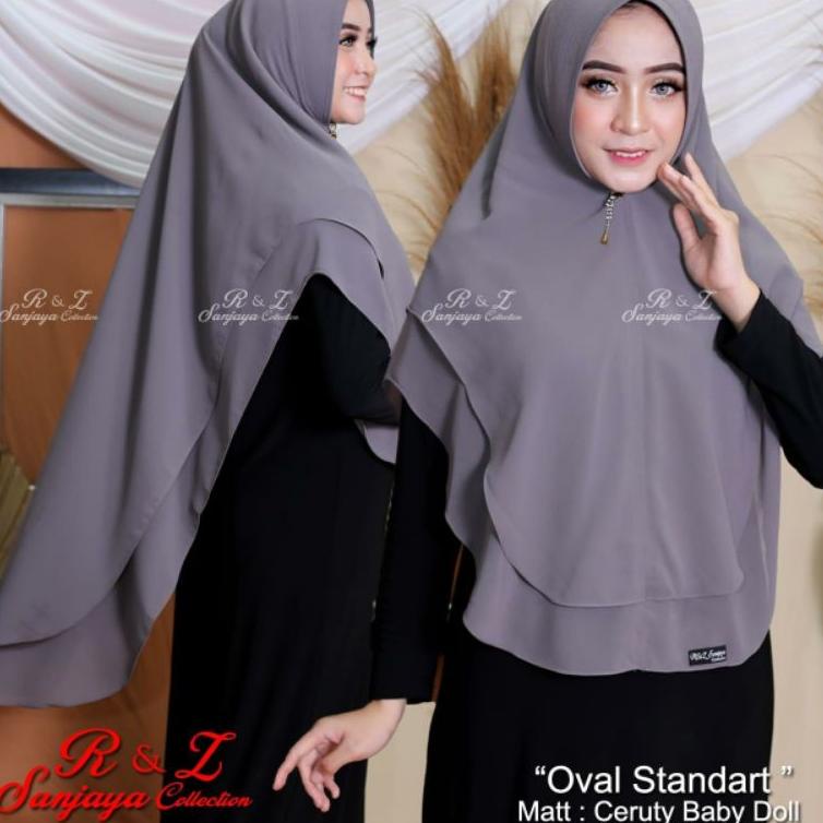 MURAH BANGET KHIMAR CERUTY 2 LAYER SABRINA JUMBO/HIJAB KHIMAR OVAL STANDAR/KERUDUNG KHIMAR INSTAN 2 