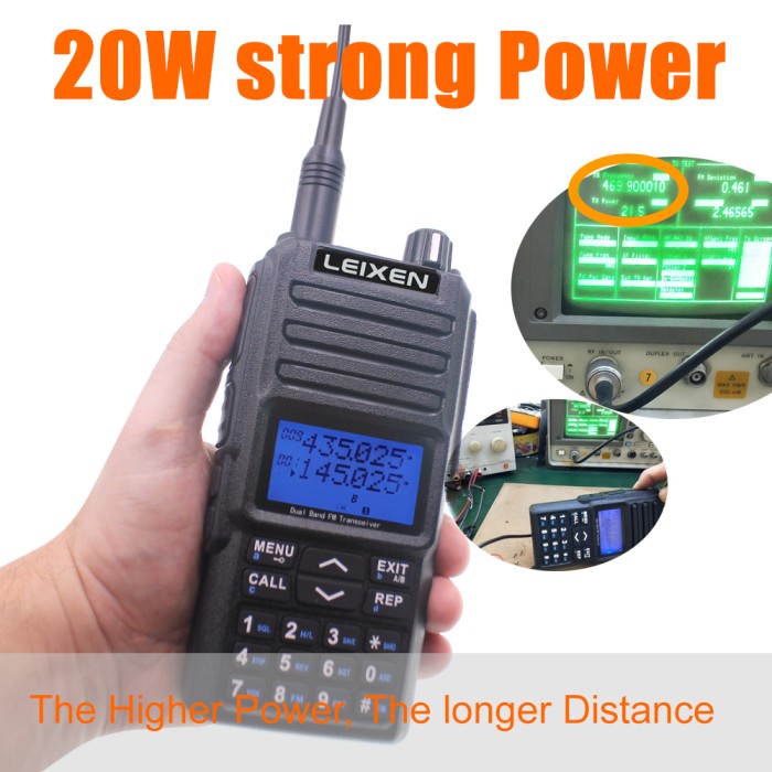 Ht Leixen Uv-25D Walkie Talkie 20W Dual Band 136-174 & 400-470Mhz