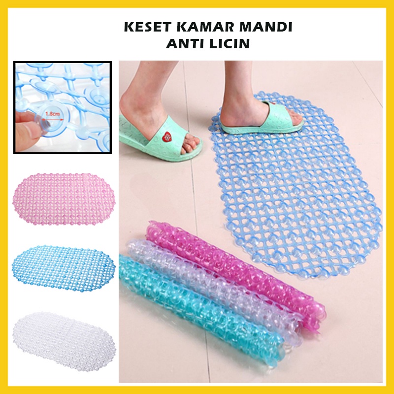 ⭐️ Jendela Kosmetik ⭐️ Keset Anti Slip Alas Kaki Silikon Transparan / Keset Kamar Mandi Anti Licin Anti Slip / Lap Kaki / Keset Rumah / Keset Anti Licin / Keset Serba Guna