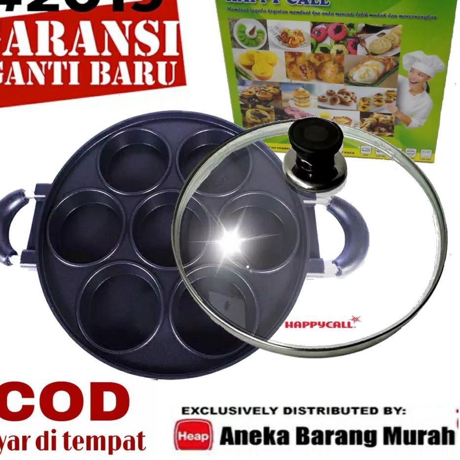 Ω HAPPY CALL Cetakan Kue martabak mini 7 lubang datar loyang lumpur teplon anti lengket ◙