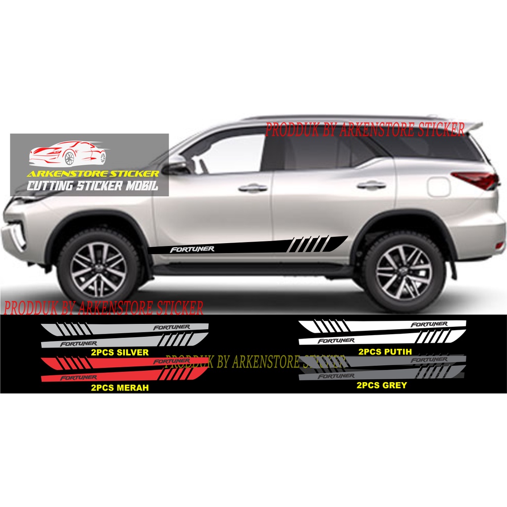 sticker stiker mobil fortuner cutting sticker mobil toyota fortuner