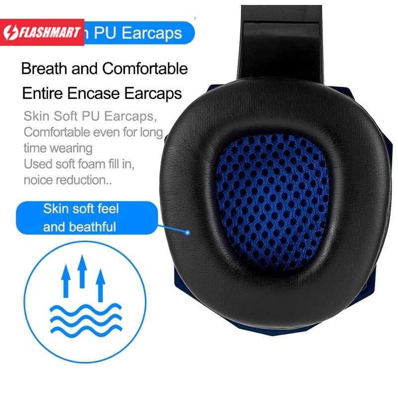 Flashmart Gaming Headphone Headset Super Bass LED with Mic - SY830MV