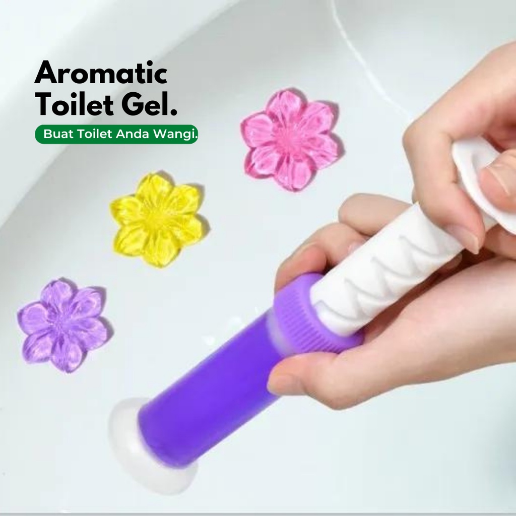 Toilet Cleaner Gel Pewangi Aromatic Pengharum Stempel Bunga Pembersih Closet WC Kamar Mandi Anti Bau