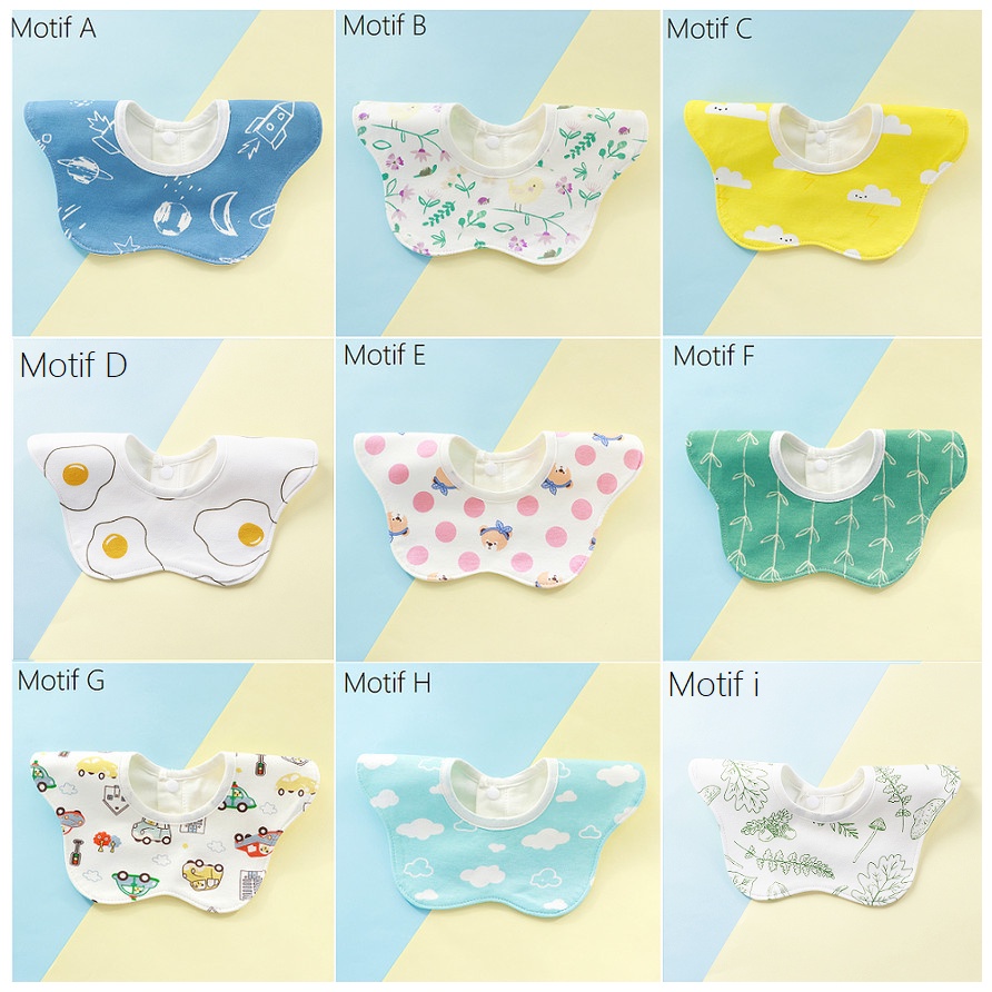 Slabber Bayi Anak / Celemek Bayi Anak / Bibs Anak Motif Bintang