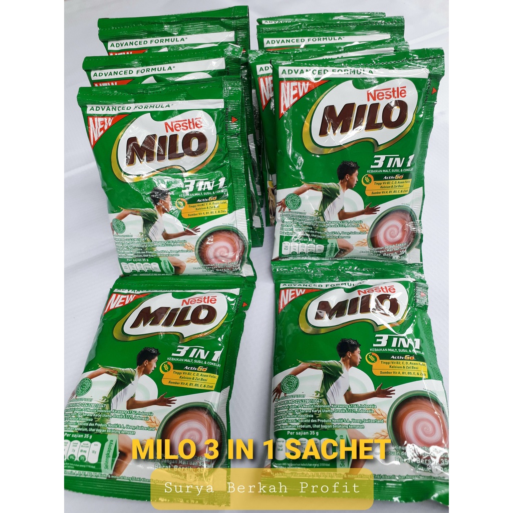 

Milo 3 in 1 Sachet 10 pcs × 35 g