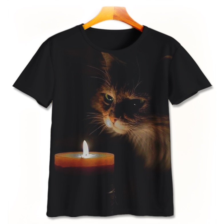 Kaos 3D Anak | Baju Printing | Kaos 3D - Baju Gambar Binatang / Hewan Kucing Lucu Cat Lovers V15 Sti