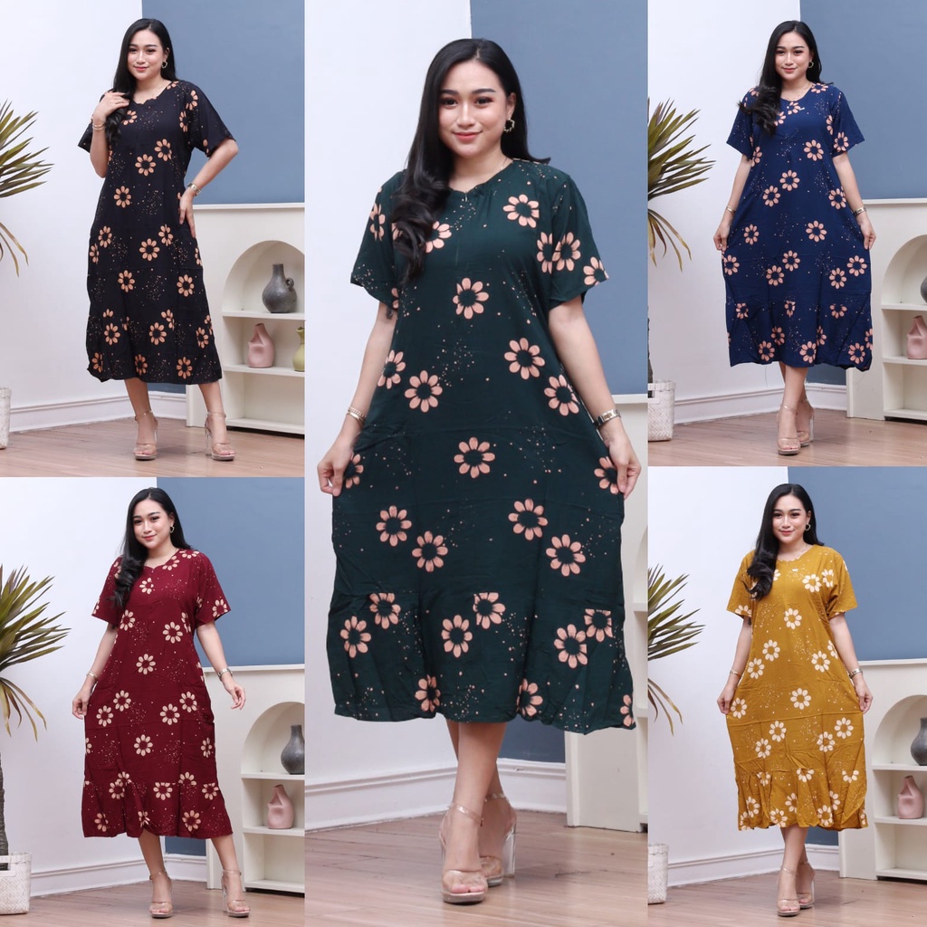 Daster Wanita Rayon Grade A Busui Resleting Depan Baju Tidur Daster Kekinia