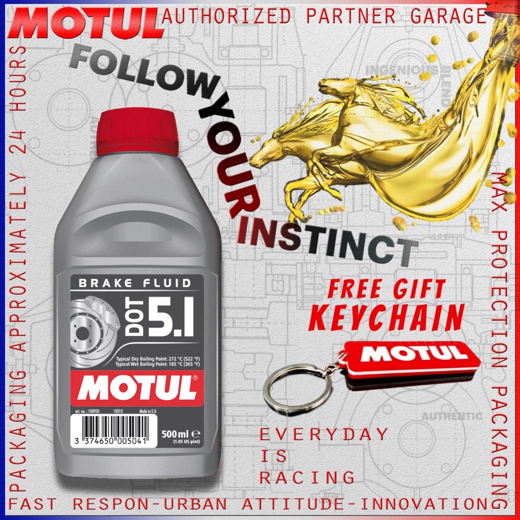 MOTUL BRAKE FLUID RACING DOT 3&amp;4 DOT 5.1 DOT 4  500 ml MINYAK REM RACING OLI MOTOR IMPORT ORIGINAL