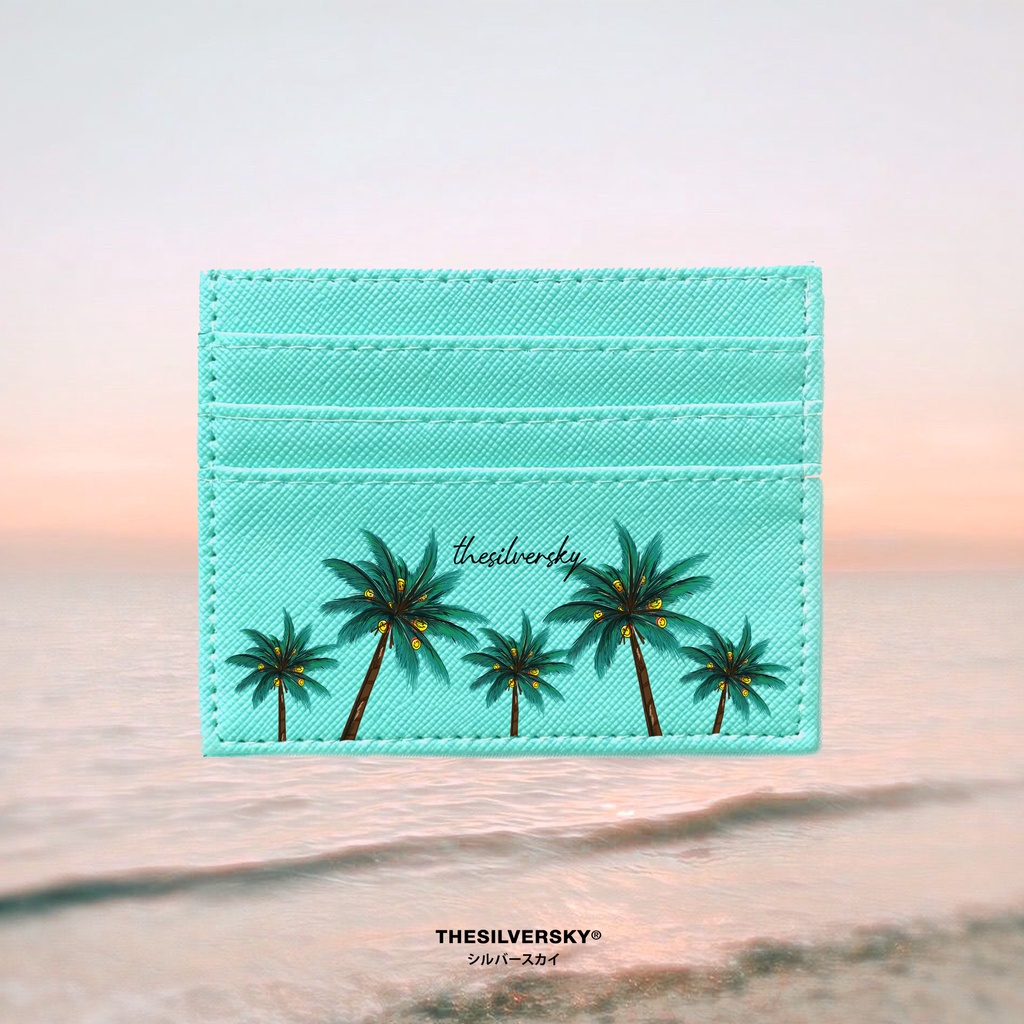 Thesilversky Summer Palms Card Holder Dompet Kartu Premium