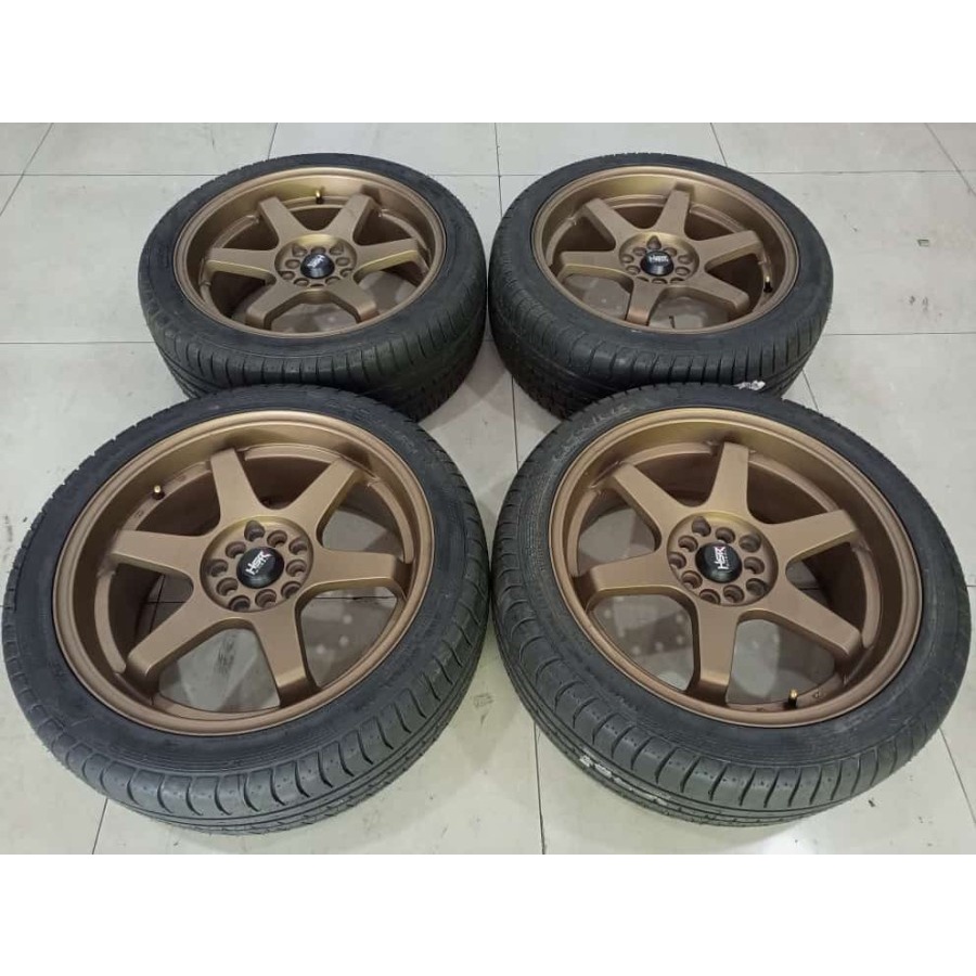 VELG MOBIL SECOND TOKYO (HSR) RING 18 LEBAR 8 PCD 10x100/120 ET 35 + BAN ACCELERA PHI 235 40 R18