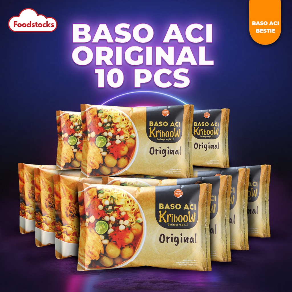 

Baso Aci Kriboow Original Rasa Ayam Bawang Selera Martini/10 Pcs