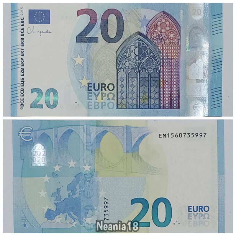 Koleksi Euro Eropa Pecahan 20 10 Dan 5 Euro