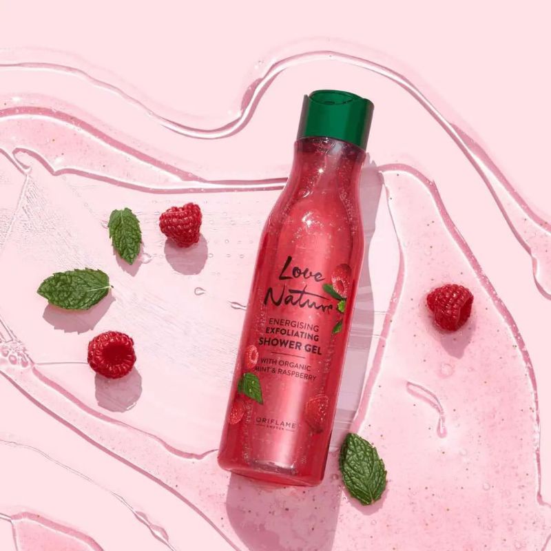 Love Nature Energising Fragrance Mist With Organic Mint&amp;Raspberry//Love Nature Energising Exfoliating Shower Gel With Organic Mint&amp;Raspberry