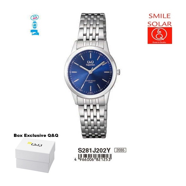 Jam Tangan Wanita Business Casual Rantai Stainless steel Analog Original Q&amp;Q QnQ QQ S281 QA21 Series