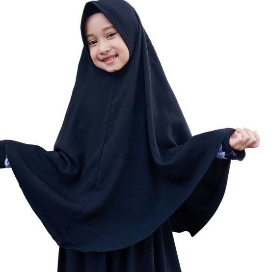 ✸ Yasta Fashion - Jilbab Instan Kerudung Anak syari Polos Cantik - Hitam ♠