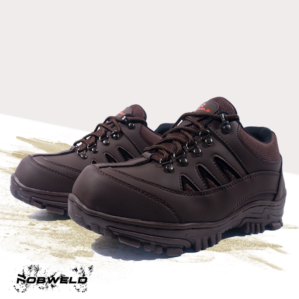 Robweld Sepatu Pria Safety Boots Sefty Ujung Besi Septi Pendek Low Proyek Kerja Lapangan HY-T Size 39 - 44