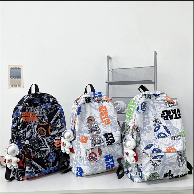 Highland Tas Ransel Pria Wanita Model Astronout Star Wars Kekinian Waterproof Sekolah Kerja Kuliah Fashionable Korean Style TR610