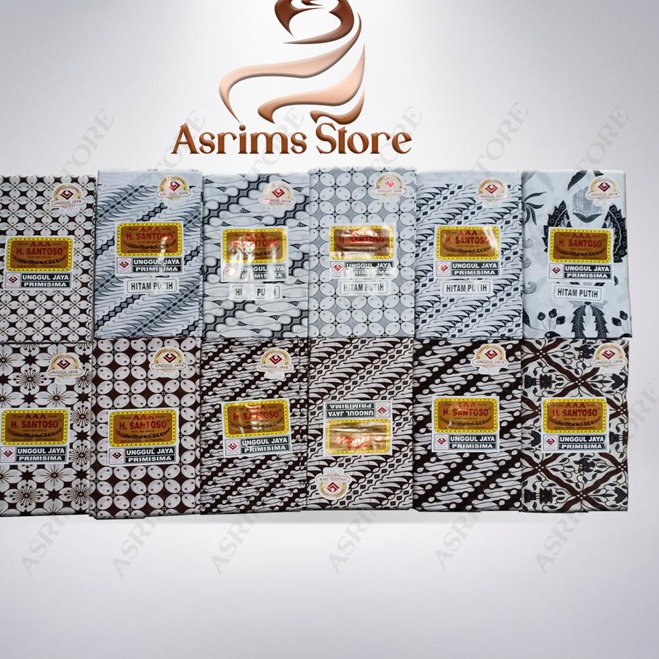 ❉ Kain Batik Jogja Jarik Batik Samping Kebat Jogjaan Hitam Putih Santoso AAA Premium Original ☝