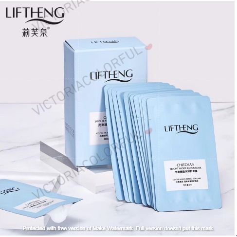 Liftheng Chitosan Bright Moist Repair Mask Face care Masker krim pemutih dan pelembab