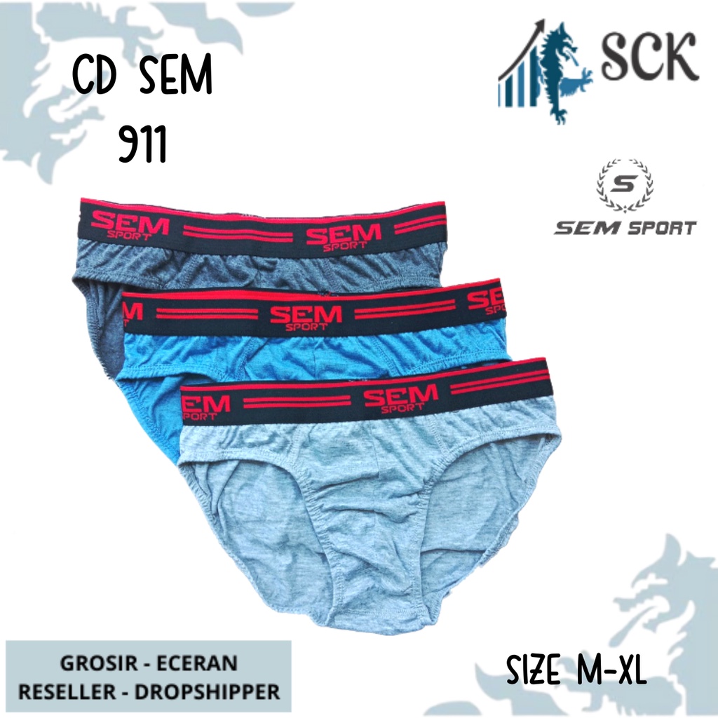 [ISI 3] CD Pria SEM SPORT MIKA 911 / Celana Dalam Pria / Cd Cowok Dewasa