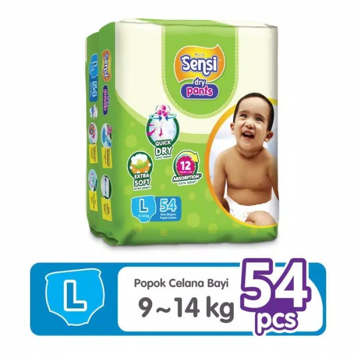 SENSI DRY PANTS L54- POPOK CELANA BAYI
