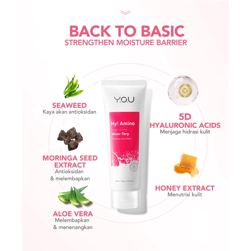 [BPOM][100%ORI&amp;READY]YOU Hy! Amino Wow-Tery Hydrating Facial Wash Sabun Cuci Muka