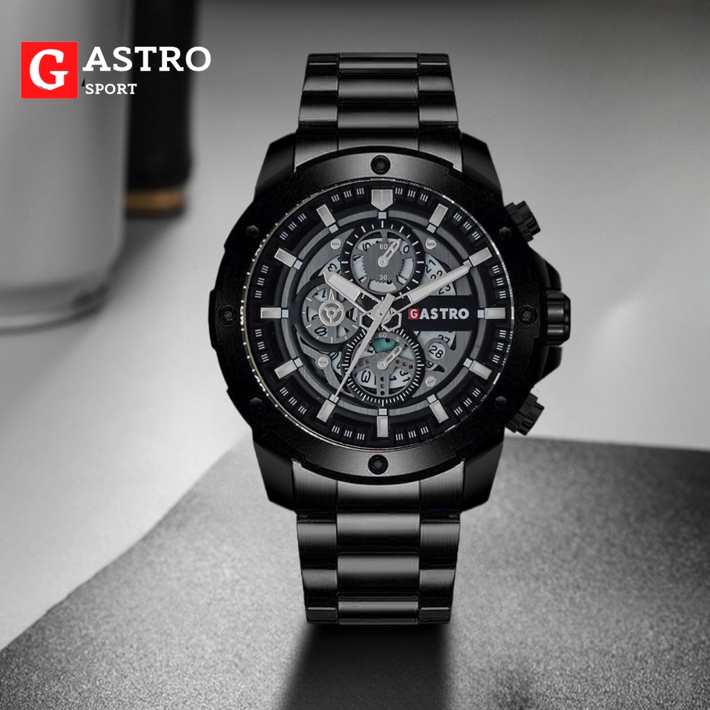 [PROMO] Jam Tangan Pria Anti Air ORI GASTRO 1598 Jam Tangan Laki Laki Dewasa Anti Air Original Luxury Stainless Steel