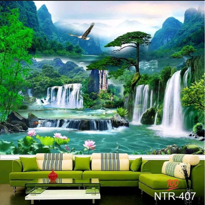 WALLPAPER PEMANDANGAN AIR TERJUN 3D - PROMO WALLPAPER AIR TERJUN ALAMI 3D - WALLPAPER PEMANDANGAN