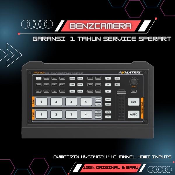 AVMATRIX HVS0402U 4-Channel Live Streaming Video Switcher