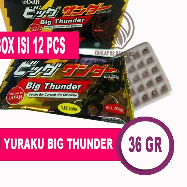 

♩ Delfi Big Thunder 36gr Isi 12pcs X 36 gram Box Cokelat, Coklat Delfi Yuraku Tunder 12 X 36 gr Cookie Bar With Covered Chocolate ✱