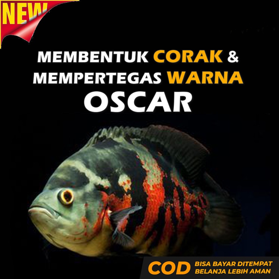 Pakan Ikan Oscar Pelet Makanan Oscar Premium Oscar Tiger Albino Batik 60gr