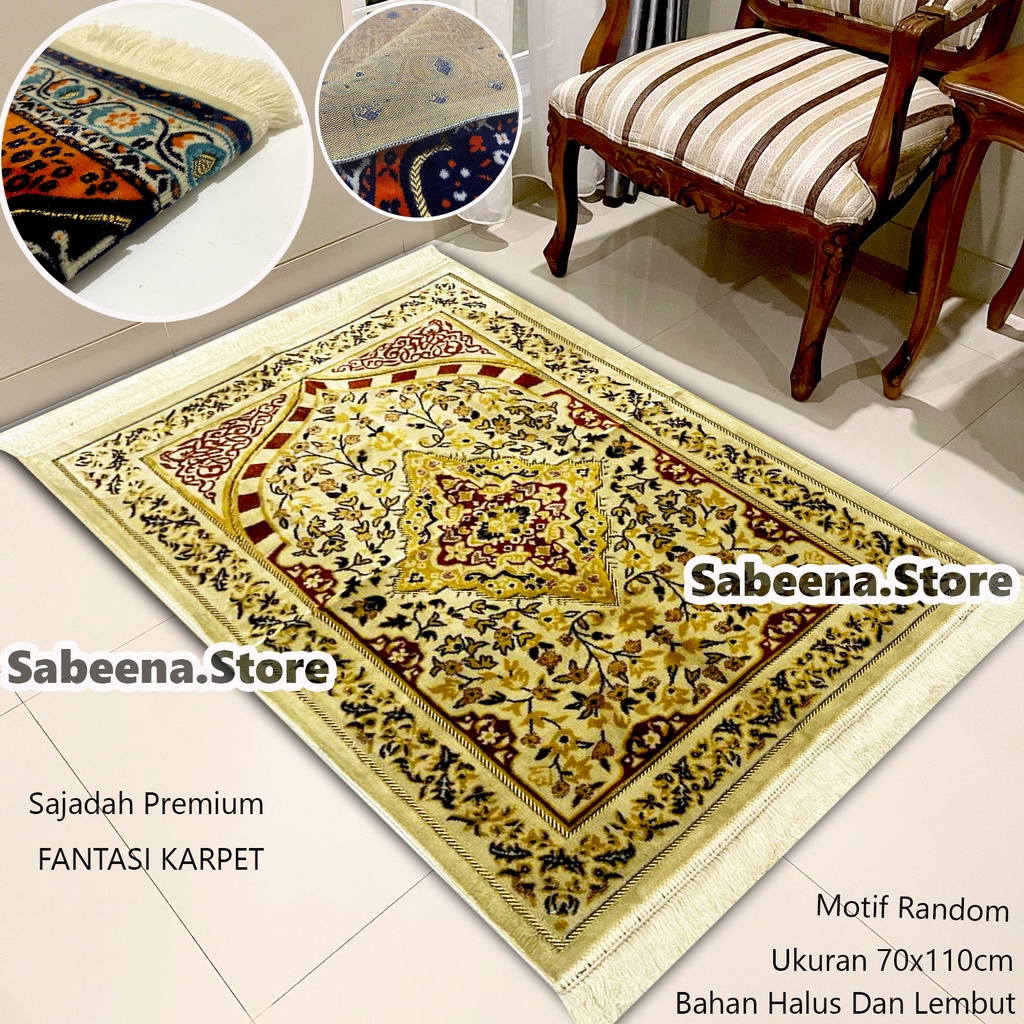Sajadah Turki Terbaru Bahan Tebal Kualitas Premium Fantasi Karpet Perlengkapan Sholat Sejadah Sabeena Store