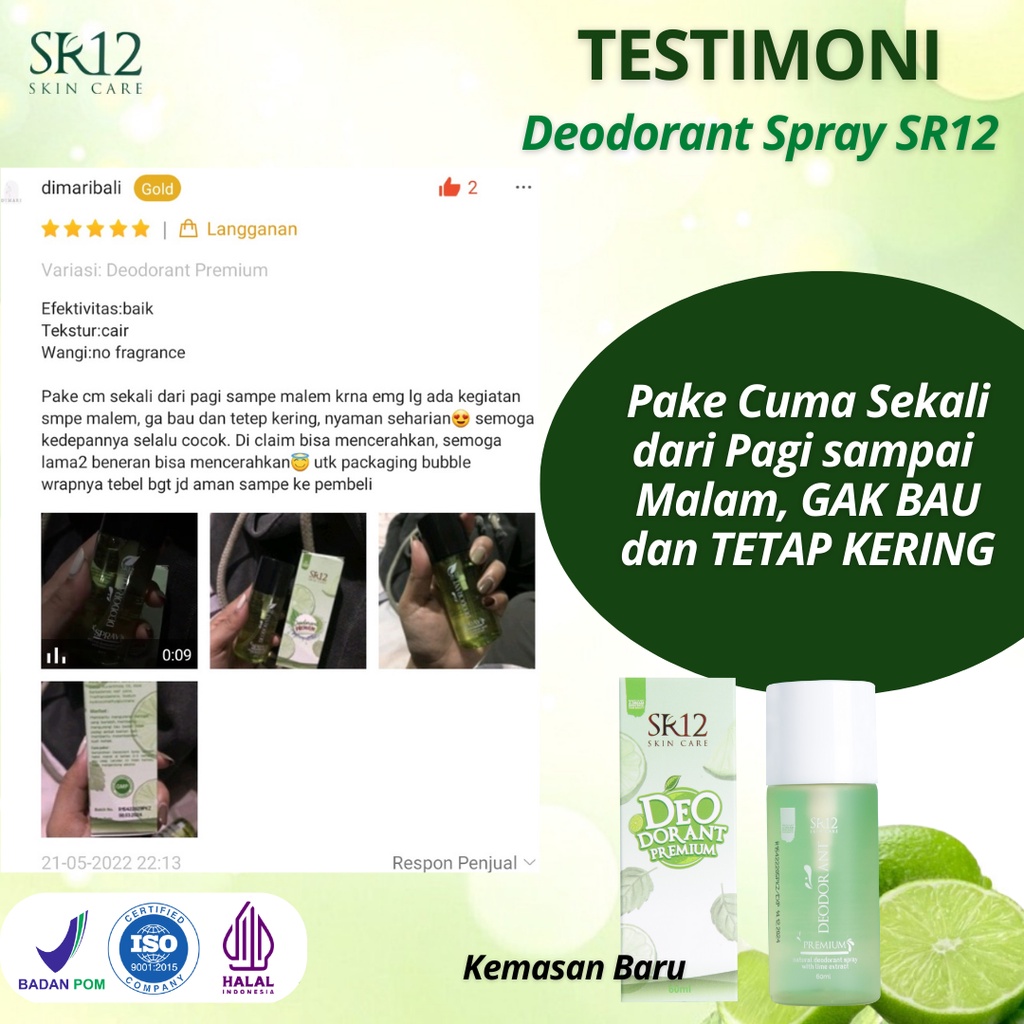 AMPUH HEMPAS BAU BADAN NON ALKOHOL / DEODORANT SPRAY PREMIUM SR12 BPOM AMAN / MENCERAHKAN KETIAK