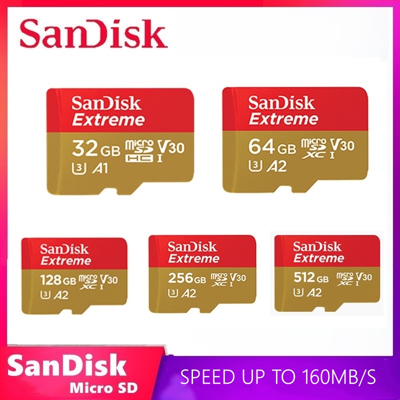 160MB/S Memory Card 32GB/64GB/128GB/256GB/512GB Memori Card c10 A1 ugen Kartu Memori for MP3, MP4, mobile phones, camera(COD)