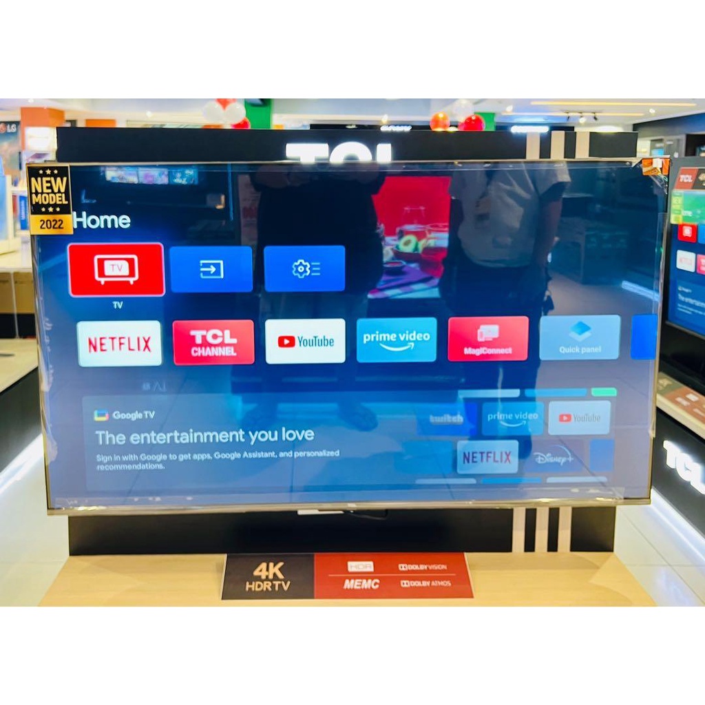 TCL 55 INCH ANDROID 11 GOOGLE TV 4K TIPE 55P755 GARANSI RESMI DEALER OFFLINE