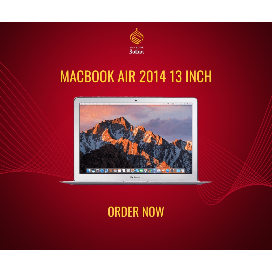 Macbook Air 2014 13,3" Inch RAM 4 GB SSD 128GB i5 Original 100% Second Laptop Apple Termurah Garansi