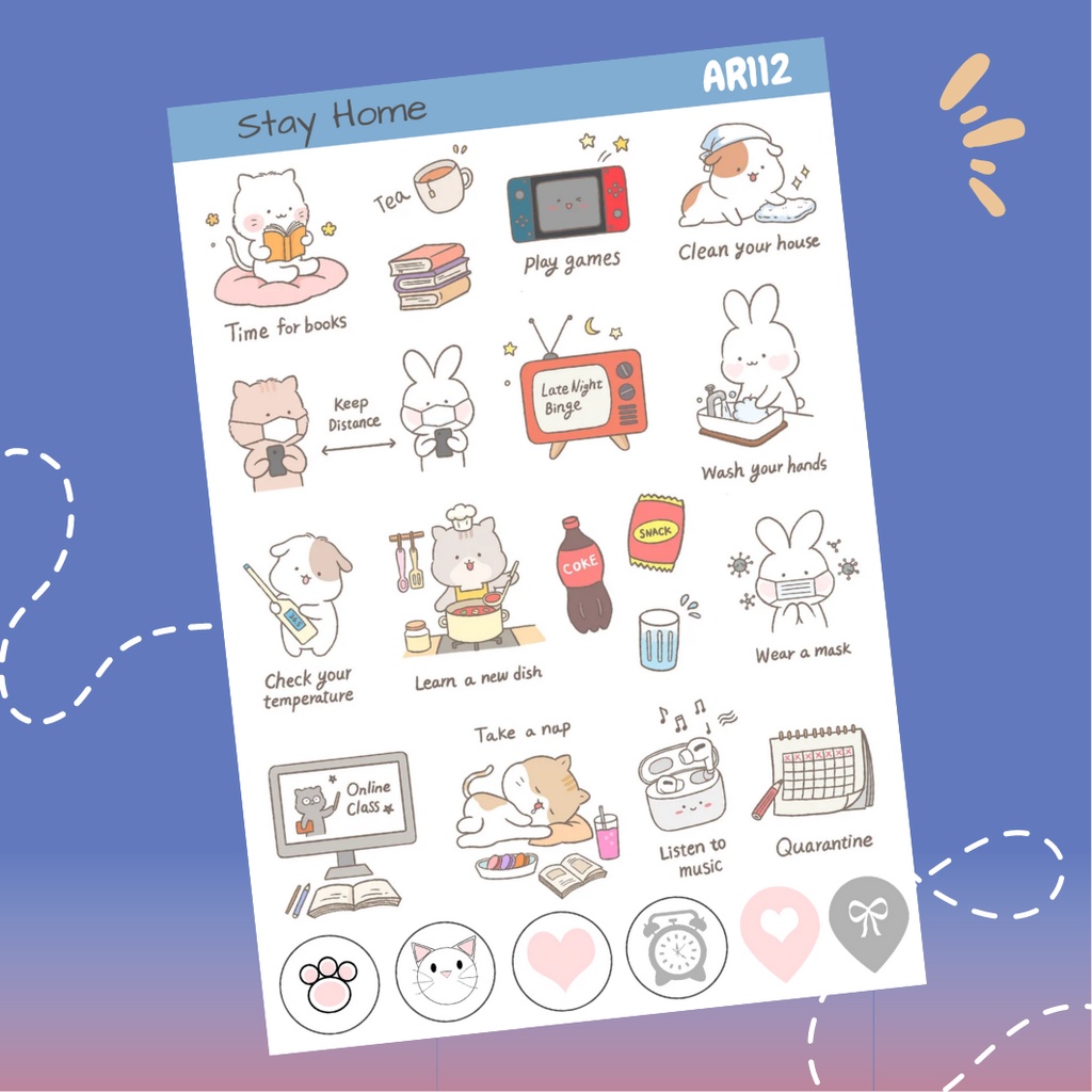 

[DOKI] Stiker Dekorasi Lucu / Sticker Journal / Stiker Aesthetic Memo Sticky Notes Journal Scrapbook Planner - AR112