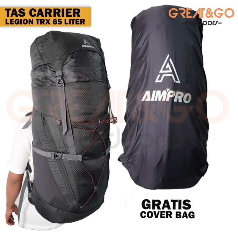 Tas Ransel Gunung Tas Carrier Aimpro Legion Camping Outdoor Backpack 65 Liter