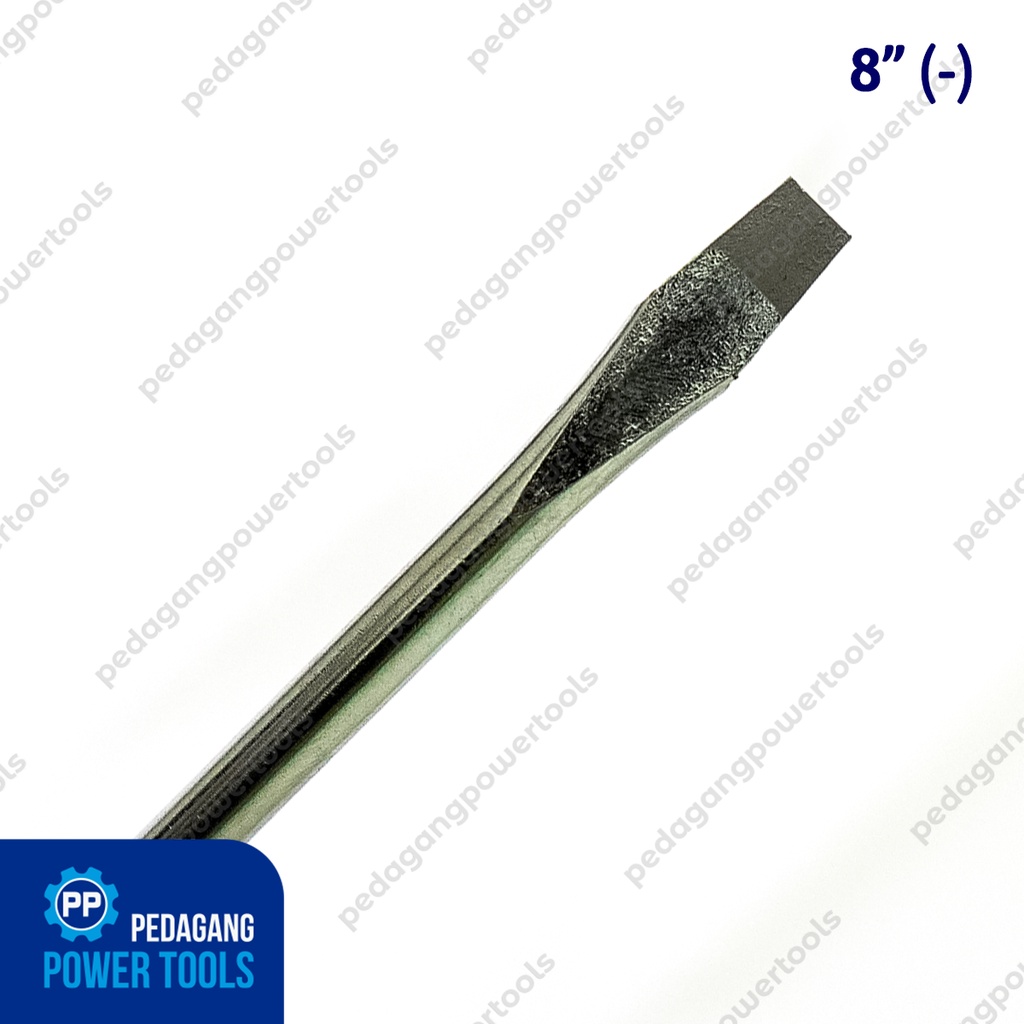 TEKIRO OBENG MINUS 8 INCHI GAGANG KARET SL6 X 200 MM SCREWDRIVER MIN