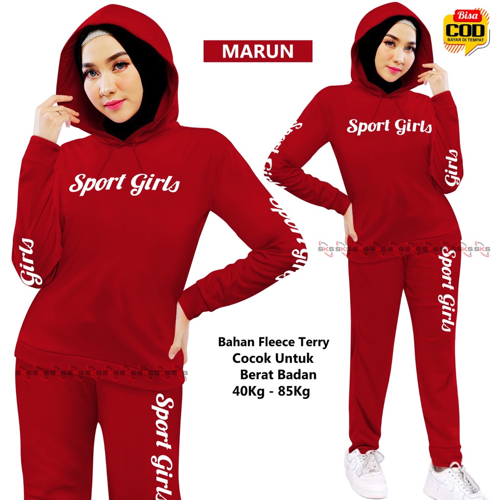 Setelan Olahraga Wanita sweater Hoodie Suiter, BISA COD &amp; Gratis Ongkir TM 000114 A Setelan Olahraga Training Senam Olahraga Wanita Sweater Kaos Lengan + Celana Panjang sportswear suit Training suit Trening Olahraga Kostum Senam Joging Baju Olahraga