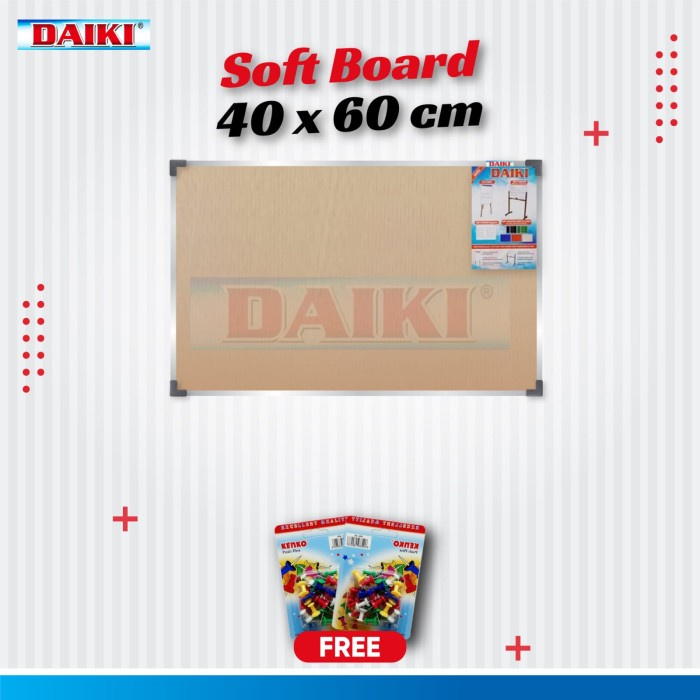 

Softboard / Cork board classic DAIKI gantung uk 40x60 cm