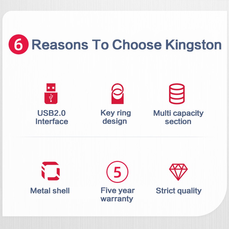 Kingston USB 128GB DataTraveler USB Flash Drive 2.0 128GB Pendrives U Stick DTSE9 Pen Drive Metal Flash Memory