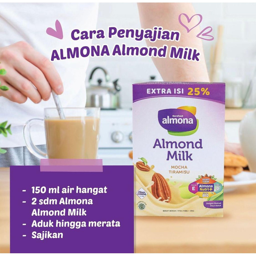 Susu Pelancar ASI Booster Bubuk Almona Almond Milk Powder 175gr