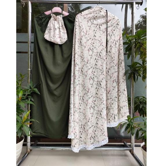 TERBAIK MUKENA RAYON DEWASA MOTIF Lily FREE TAS / MUKENA RAYON PRINTING / MUKENA MURAH